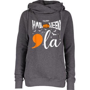 Comma La Boo Ghost Kamala Harris Halloween 2024 Womens Funnel Neck Pullover Hood