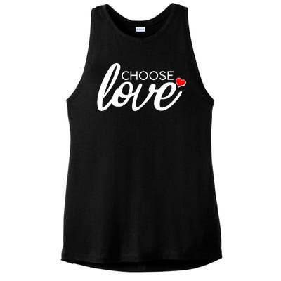 Choose Love Be Kind Ladies PosiCharge Tri-Blend Wicking Tank