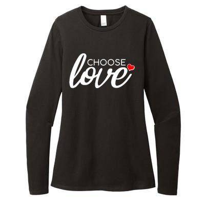 Choose Love Be Kind Womens CVC Long Sleeve Shirt