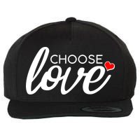 Choose Love Be Kind Wool Snapback Cap