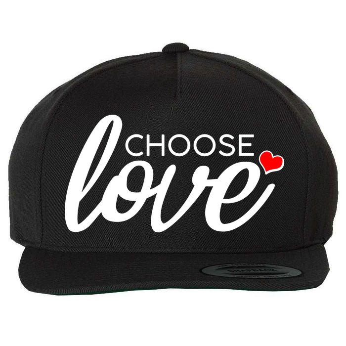 Choose Love Be Kind Wool Snapback Cap