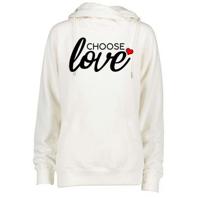 Choose Love Be Kind Womens Funnel Neck Pullover Hood