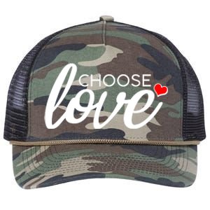 Choose Love Be Kind Retro Rope Trucker Hat Cap