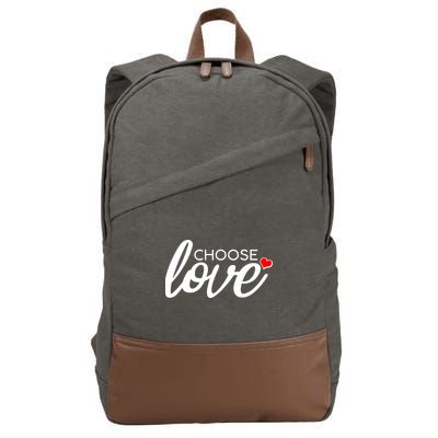 Choose Love Be Kind Cotton Canvas Backpack