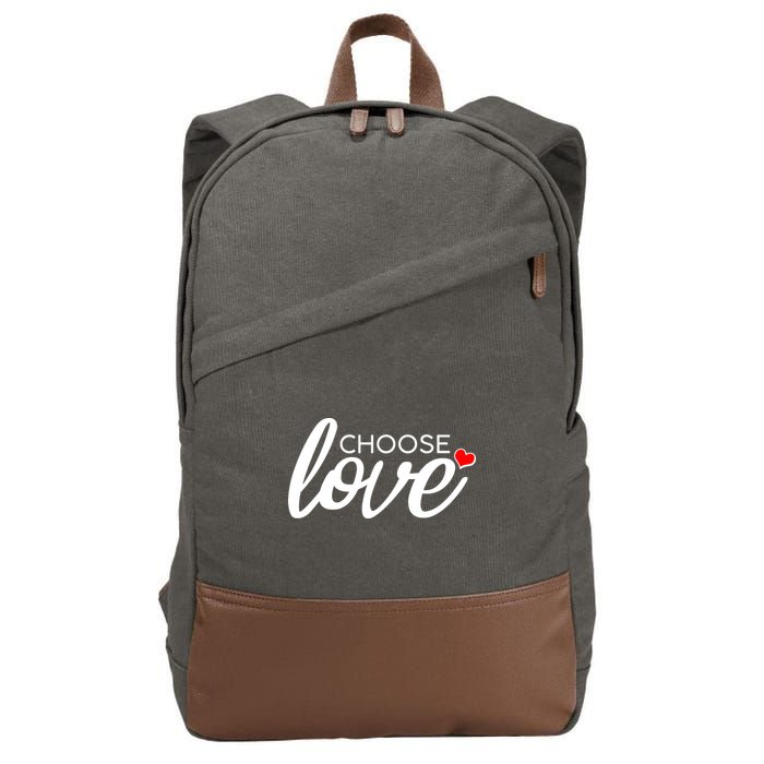 Choose Love Be Kind Cotton Canvas Backpack