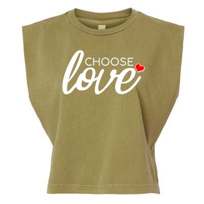 Choose Love Be Kind Garment-Dyed Women's Muscle Tee