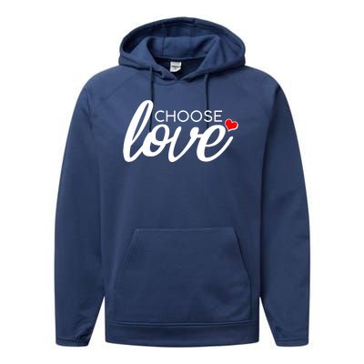 Choose Love Be Kind Performance Fleece Hoodie