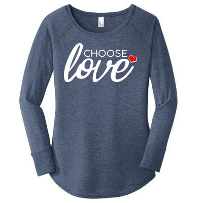 Choose Love Be Kind Women's Perfect Tri Tunic Long Sleeve Shirt