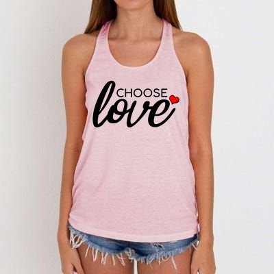 Choose Love Be Kind Women's Knotted Racerback Tank