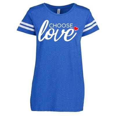 Choose Love Be Kind Enza Ladies Jersey Football T-Shirt