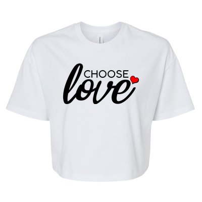 Choose Love Be Kind Bella+Canvas Jersey Crop Tee