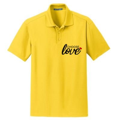 Choose Love Be Kind Dry Zone Grid Polo