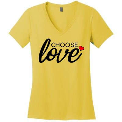 Choose Love Be Kind Women's V-Neck T-Shirt