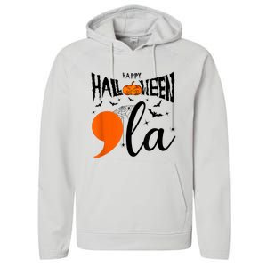 Comma La Boo Ghost Kamala Harris Halloween 2024 Performance Fleece Hoodie