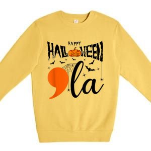 Comma La Boo Ghost Kamala Harris Halloween 2024 Premium Crewneck Sweatshirt