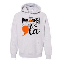 Comma La Boo Ghost Kamala Harris Halloween 2024 Premium Hoodie