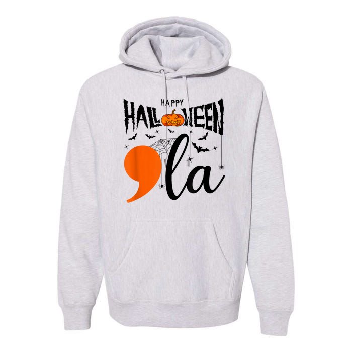 Comma La Boo Ghost Kamala Harris Halloween 2024 Premium Hoodie