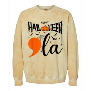 Comma La Boo Ghost Kamala Harris Halloween 2024 Colorblast Crewneck Sweatshirt