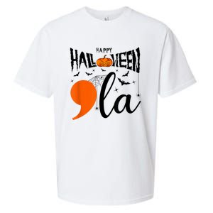 Comma La Boo Ghost Kamala Harris Halloween 2024 Sueded Cloud Jersey T-Shirt