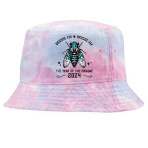 Cicada Lover Brood Xix Brood Xiii Year Of The Cicada 2024 Tie-Dyed Bucket Hat