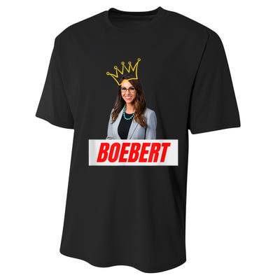 Congress Lauren Boebert With Crown Letter Box Name Performance Sprint T-Shirt