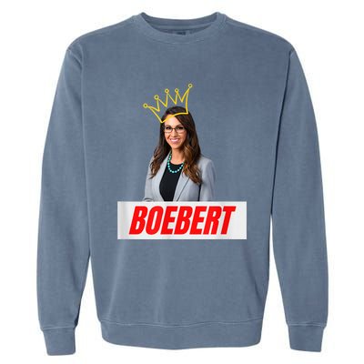 Congress Lauren Boebert With Crown Letter Box Name Garment-Dyed Sweatshirt