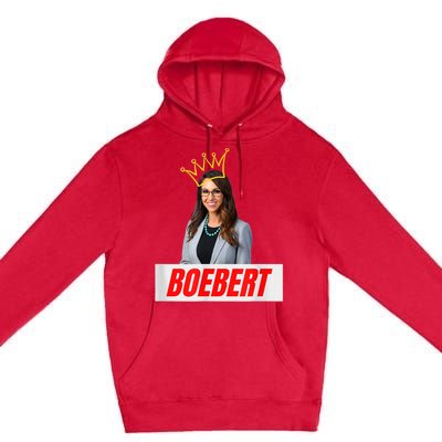 Congress Lauren Boebert With Crown Letter Box Name Premium Pullover Hoodie