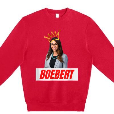 Congress Lauren Boebert With Crown Letter Box Name Premium Crewneck Sweatshirt