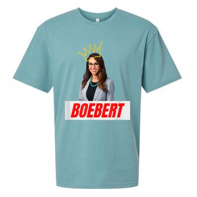 Congress Lauren Boebert With Crown Letter Box Name Sueded Cloud Jersey T-Shirt