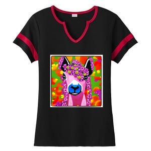 Cute Llama Bride New Bride Gift Girlfriend Lama Lover Animal Lover Ladies Halftime Notch Neck Tee