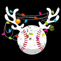 Christmas Lights Baseball Ball Funny Xmas Impact Tech Backpack