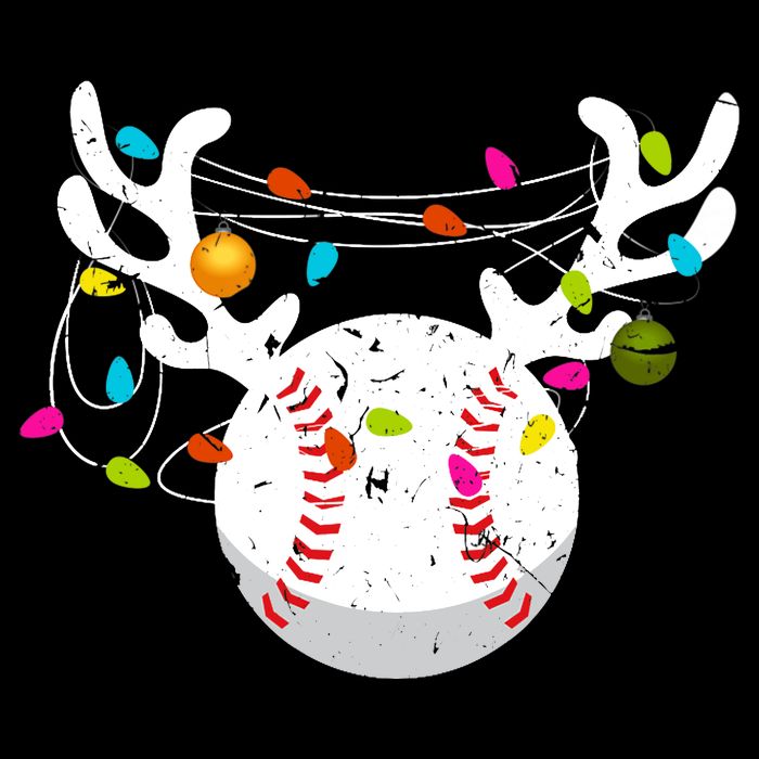 Christmas Lights Baseball Ball Funny Xmas Impact Tech Backpack