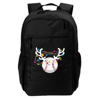 Christmas Lights Baseball Ball Funny Xmas Backpack