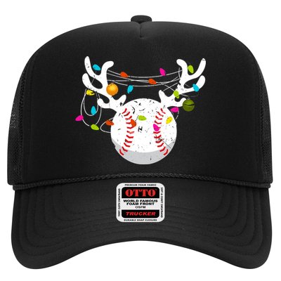 Christmas Lights Baseball Ball Funny Xmas Hat