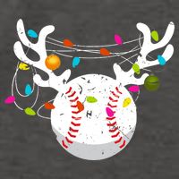 Christmas Lights Baseball Ball Funny Xmas Vector Backpack