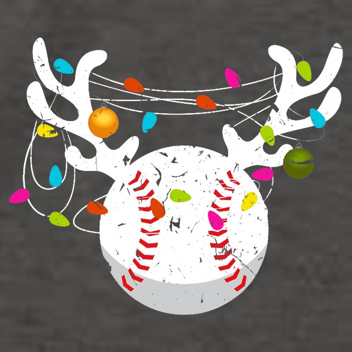 Christmas Lights Baseball Ball Funny Xmas Vector Backpack