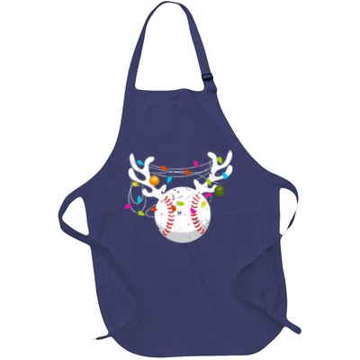 Christmas Lights Baseball Ball Funny Xmas Apron