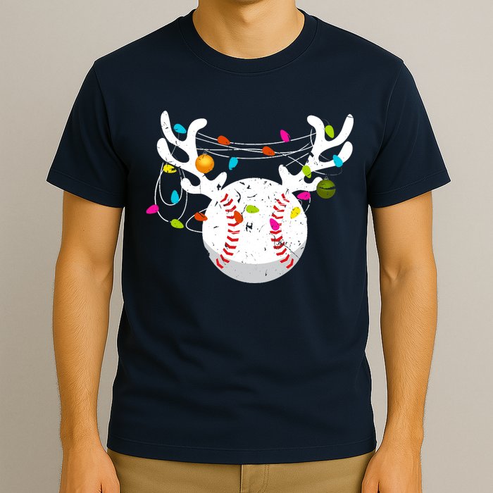 Christmas Lights Baseball Ball Funny Xmas T-Shirt