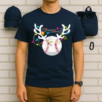 Christmas Lights Baseball Ball Funny Xmas T-Shirt
