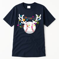 Christmas Lights Baseball Ball Funny Xmas Tall T-Shirt