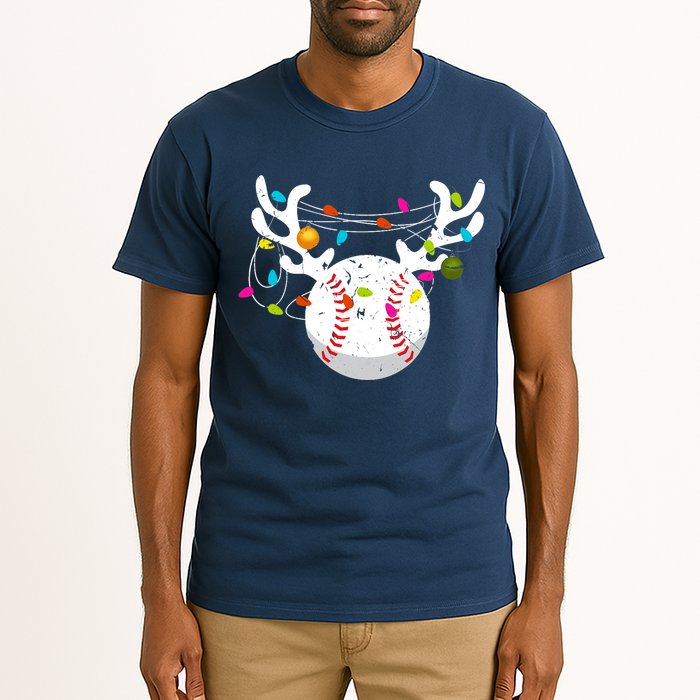 Christmas Lights Baseball Ball Funny Xmas Tall T-Shirt
