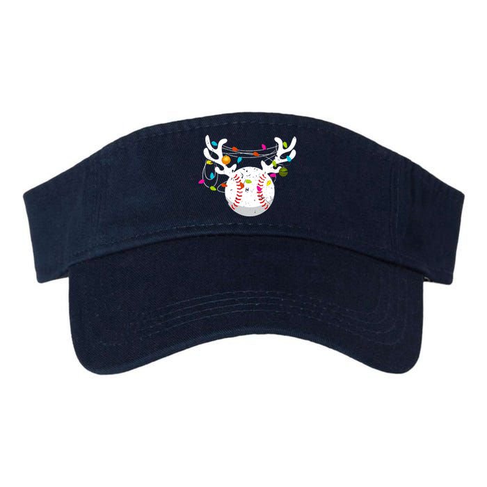 Christmas Lights Baseball Ball Funny Xmas Visor