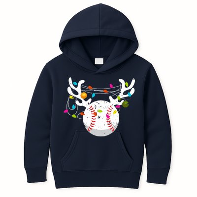 Christmas Lights Baseball Ball Funny Xmas Kids Hoodie