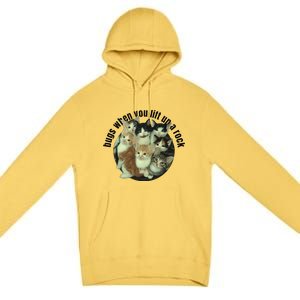 Cat Lover Bugs When You Lift Up A Rock Kitten Pet Cats Premium Pullover Hoodie