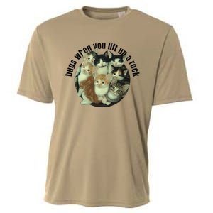 Cat Lover Bugs When You Lift Up A Rock Kitten Pet Cats Cooling Performance Crew T-Shirt