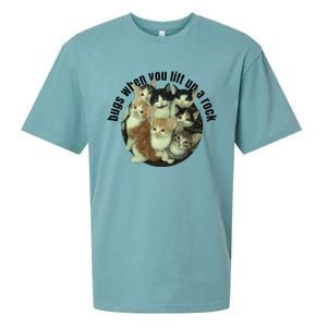 Cat Lover Bugs When You Lift Up A Rock Kitten Pet Cats Sueded Cloud Jersey T-Shirt