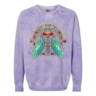 Cicada Lover Brood Xix Brood Xiii Year Of The Cicada 2024 Colorblast Crewneck Sweatshirt