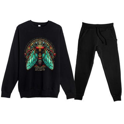 Cicada Lover Brood Xix Brood Xiii Year Of The Cicada 2024 Premium Crewneck Sweatsuit Set