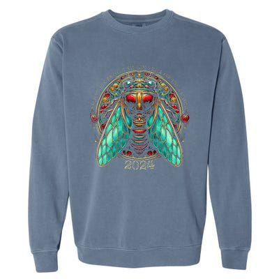 Cicada Lover Brood Xix Brood Xiii Year Of The Cicada 2024 Garment-Dyed Sweatshirt