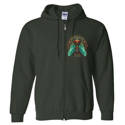 Cicada Lover Brood Xix Brood Xiii Year Of The Cicada 2024 Full Zip Hoodie